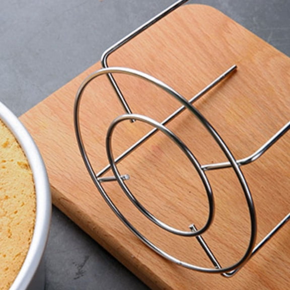 Luxshiny Plated Silver Steel Cake Cooling Rack for Baking with Air Circulation and Dishwasher Safe Steam Stand