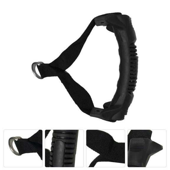 Luxshiny Portable Black Exercise Pull Handle Grip for Sports and Fitness Equipment Workouts