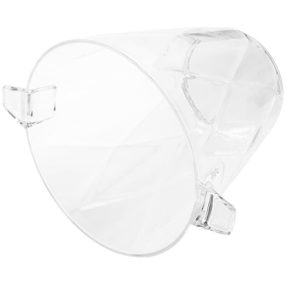 Luxshiny Portable Clear Ice Cube Bucket for Household Use with Smooth Scratch Resistant Acrylic