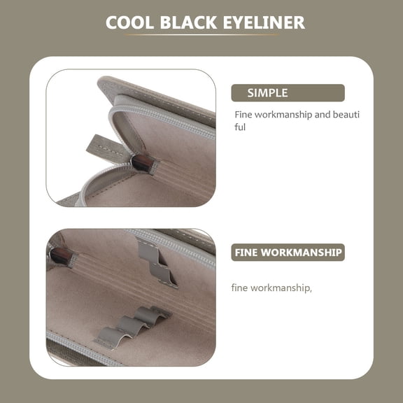 Luxshiny Dark Grey Portable Anti-Shock Lash Tweezers Storage Case Makeup Accessory