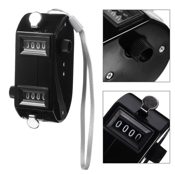 Luxshiny Portable Mechanical Dual Counting Counter Black for Sports and Event Tracking