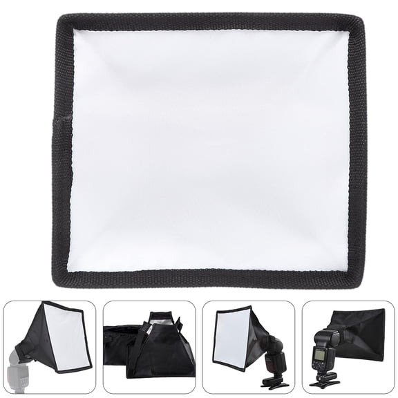 Luxshiny Portable Softbox Flash Diffuser Black Foldable Soft Flash Diffuser for Photography with Anti Skid Strips