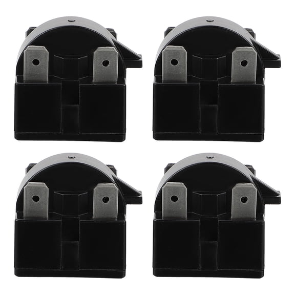 Luxshiny Premium Black Refrigerator Starter Inserts for Mini Fridges, Wine Fridges, and Beverage Coolers Plastic 4pcs Set