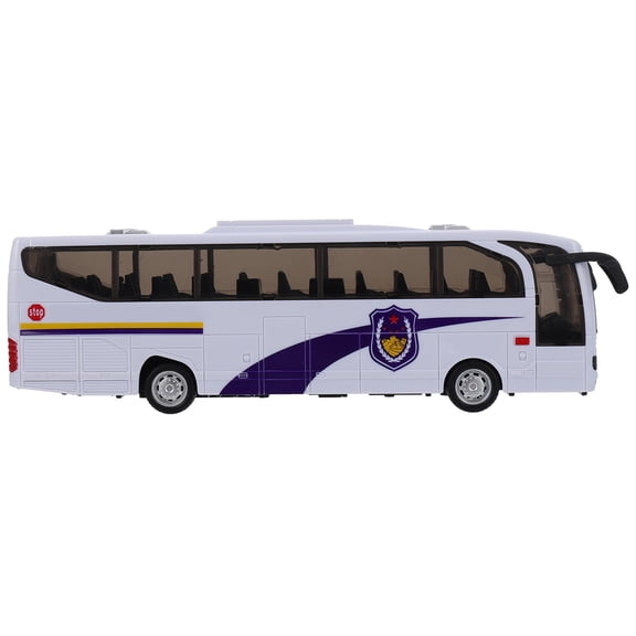 Luxshiny Preschool Toys Bus Model Toys Plastic White 1Pack