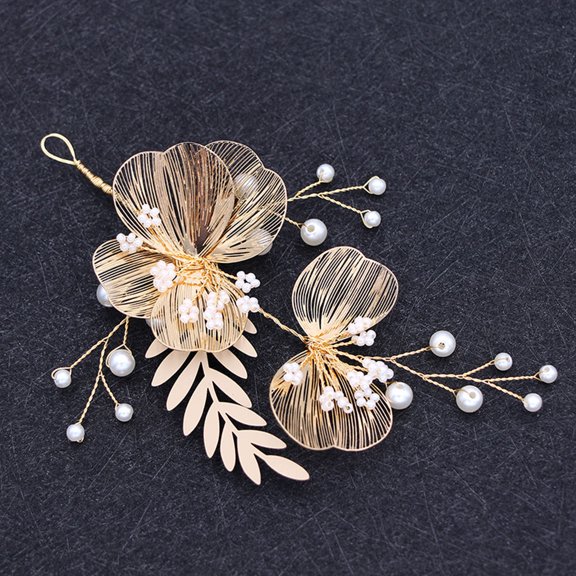 Luxshiny Princess Hair Accessories Floral Headdress Alloy Wedding Accessory for Women 1Set