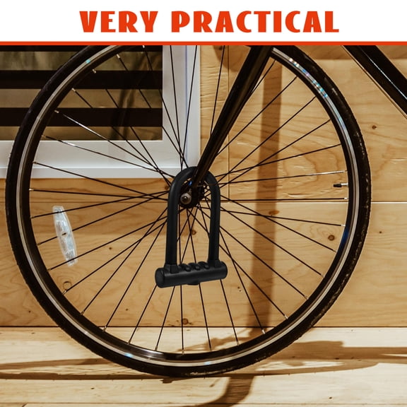 LITINKIMI Durable Silicone Bike Lock U Shape for Bicycle and Motorcycle with Stylish Black Finish