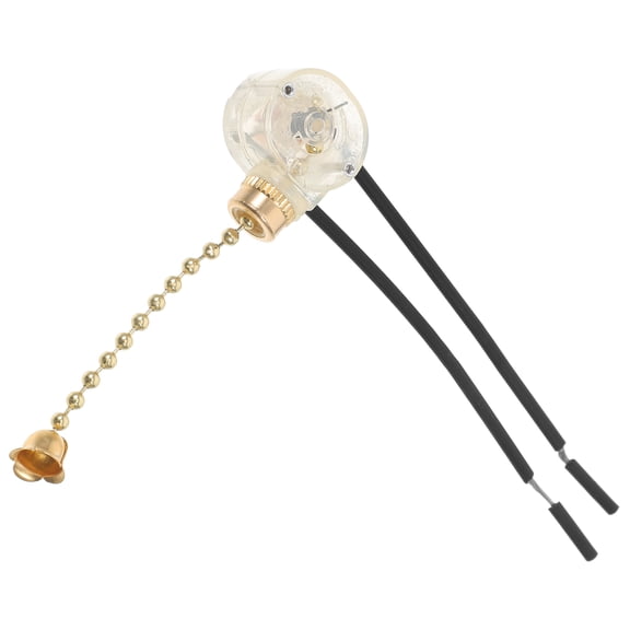 Luxshiny Pull Chain Ceiling Fan Pull Chain Switch Golden Plastic Manual Operation for Ceiling Fan Lighting 1Pcs