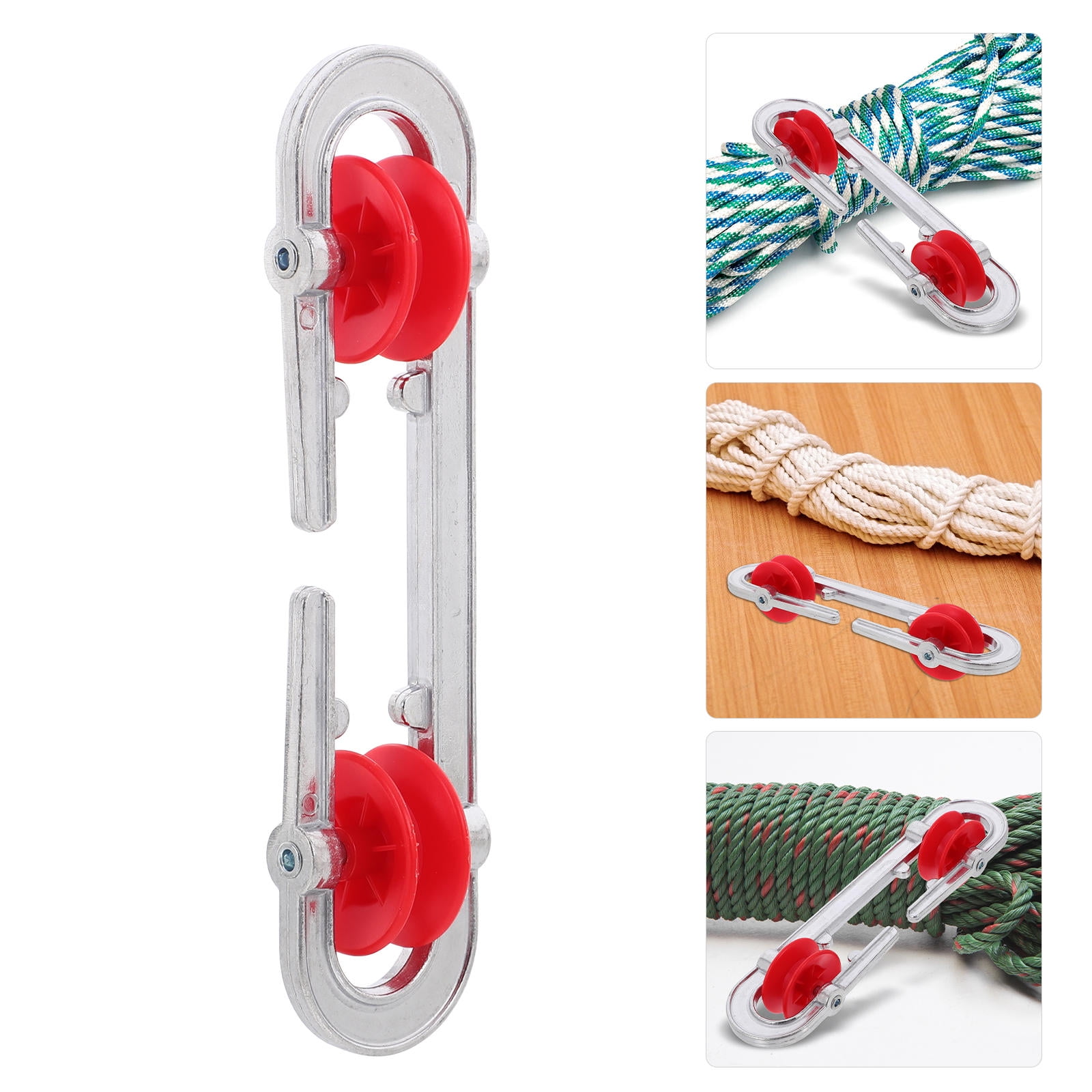 Luxshiny Pulley Cable Trolley with Aluminum and Plastic Wheels Clothes ...