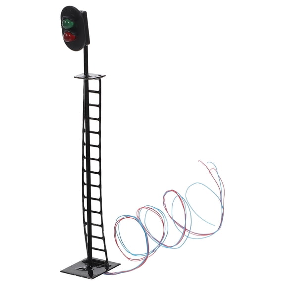 Luxshiny Railroad Traffic Light Model Railroad Light Model Metal Red 1Pack For Train Layouts