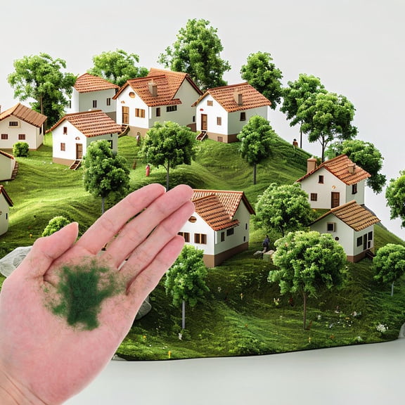 Luxshiny Artificial Turf Modeling Grass Nylon Fine Ground Texture 3 Bags