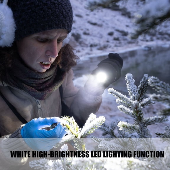 Luxshiny Black Rechargeable Hand Crank Flashlight with Three LED Beads for Outdoor Use