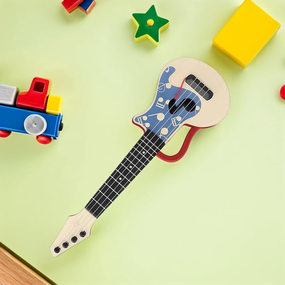 Luxshiny Red Nylon Kid Ukulele Musical Instrument Durable Handheld Creative Design for Decor