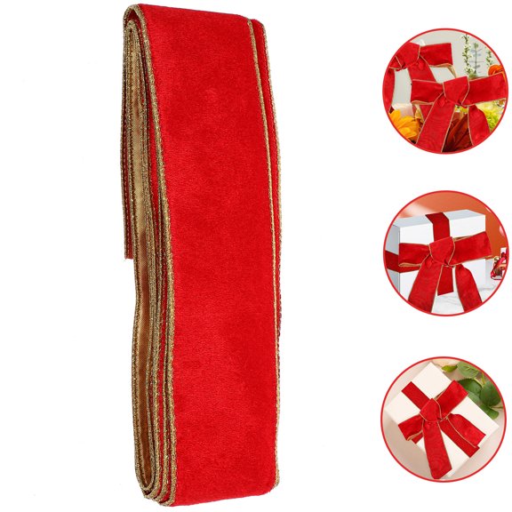Luxshiny Red Polyester Ribbon for Packaging, Crafts, Wrapping, and Multi-Purpose Use