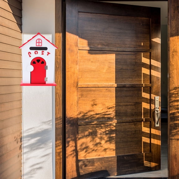 Luxshiny Red Composite Mailbox Box 1 Set for Home Use with , Practical Design and Easy Installation