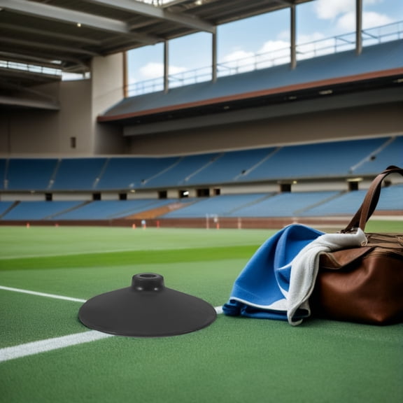 Luxshiny Obstacle Rod Rubber Base Black Lightweight Portable Soccer Agility Training Base