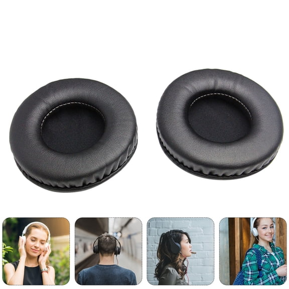 Luxshiny Replacement Pads For Headphones 1 Pair 80mm Black
