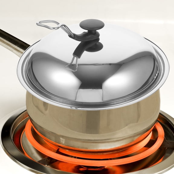 Luxshiny Restaurant Use Stainless Steel Pot Lid Observation of Food 1Pack