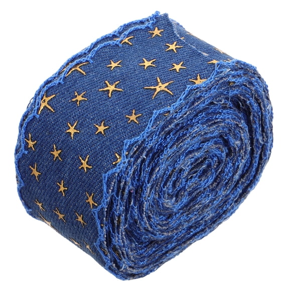 Luxshiny Retro Style Polyester Star Ribbon with Sleek Edging for DIY Crafting and Fashion Embellishments