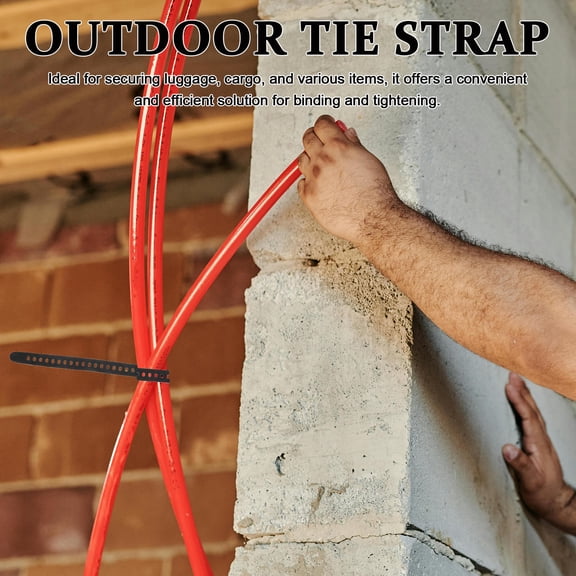 Luxshiny Reusable Black Tie Down Straps with Durable Buckle for Automotive and Cable Management