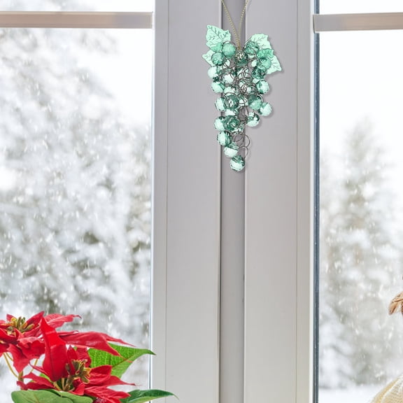 Luxshiny Reusable Green Acrylic Grape Pendant Ornament for Wedding, Anniversary, Party and Celebration Home Decor