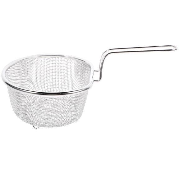 Luxshiny Stainless Steel Reusable Fry Basket with Handle for Crispy French Fries, Chicken, and More Frying Needs
