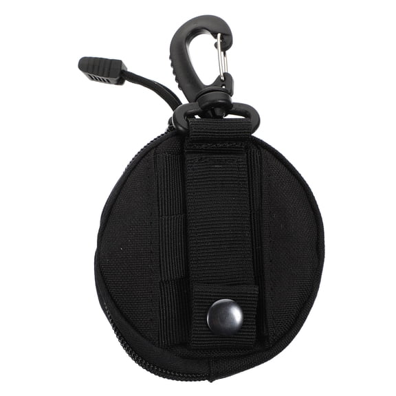 Luxshiny Reusable Zipper Travelling Pouch Coin Purse Black For Travel 1Pack Back to School