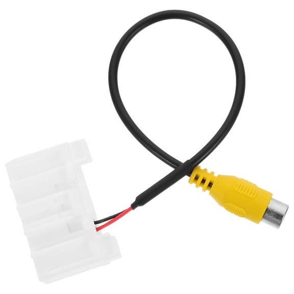 Luxshiny Reverse Camera Cable Car Reverse Camera Wiring Harness Plastic White Vehicle Installation 1Set