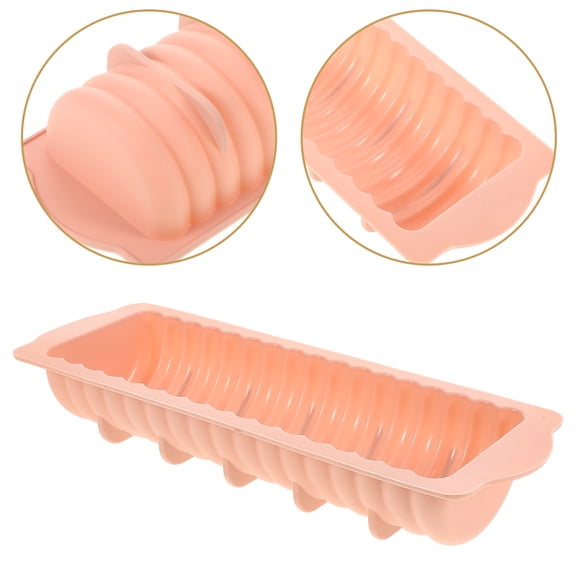 Luxshiny Flexible Ribbed Silicone Loaf Pan for Bread Baking, Non-Stick, , 1 Pack