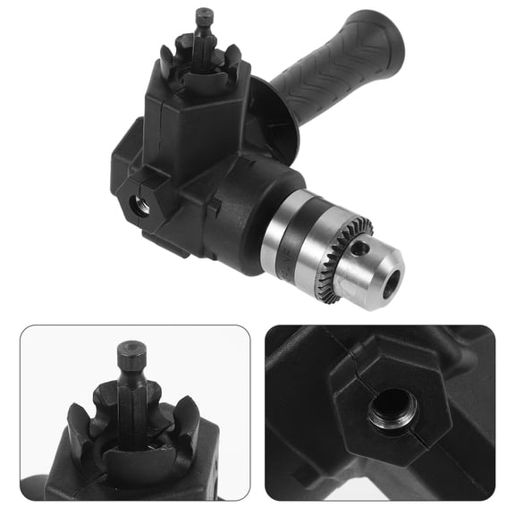 Luxshiny Right Angle Drill Adapter for Electric Screwdrivers with Multi-Purpose Bit Holder