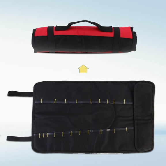 Luxshiny Rolling Tool Bag Multi Purpose 22 Pocket Protection Garage 1Pack