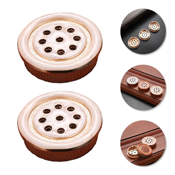 Luxshiny Round Ventilation Soffit Vents 2pcs Cabinet Door Breathable Hole High Capacity Easy Installation