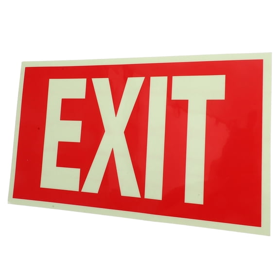 Luxshiny Red PVC Emergency Business Sign with Evacuation Lighting - 1 Pack Safety Indicator for Urgent Situations