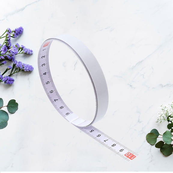Luxshiny Self Adhesive Steel Miter Track Tape for Woodworking with Clear Metric Scale White Surface
