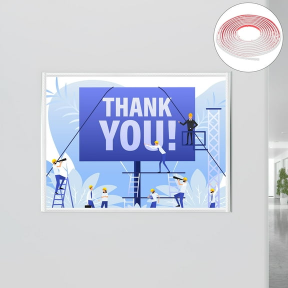 Luxshiny Peel and Stick White Molding Trim for Wall Ceiling Mirror Frame Decoration