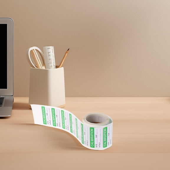Luxshiny Writable Green Calibration Stickers Self Adhesive Quality Control Labels for Maintenance and Inspection