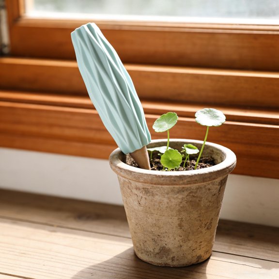 Luxshiny Sky Blue Automatic Plant Watering Device with Wave pe Design for Indoor Outdoor Use