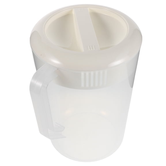 Luxshiny Transparent Plastic Water Pitcher with Lid Foodgrade Leakproof Fridge Door Jug