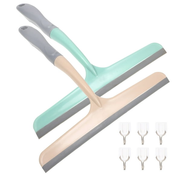 Luxshiny Shower Squeegee for Tile with Ergonomic Handle Assorted Color PP TPR Material Included Hooks Portable 4pcs Kit