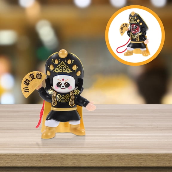 Luxshiny Sichuan Opera Face Changing Puppet Multi-Color Plastic Traditional Chinese Art Figurine Home Decor 1 Piece