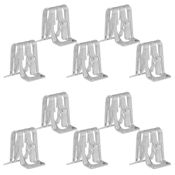 Luxshiny Silver Metal Panel Clip 10Pcs for Car Interior Components Universal Style 0.75X0.43X0.39in