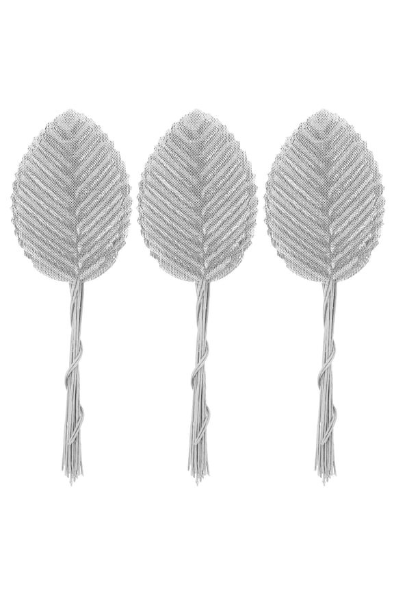 Luxshiny Silver Polyester Artificial Leaves for Decoration Versatile and Practical 200 Pcs