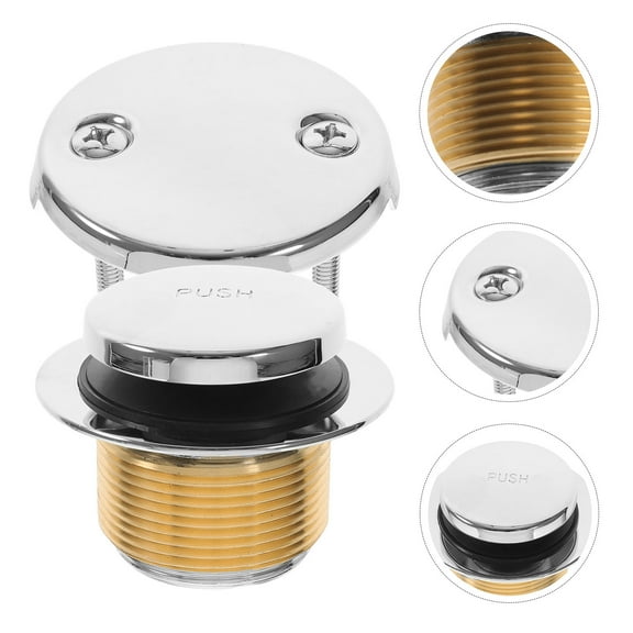 Luxshiny Silver Stainless Steel Bathtub Drain and Overflow Kit Easy Install Reliable Bath Tub Drain Plug