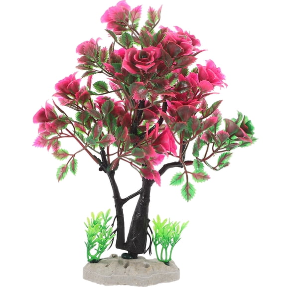 Luxshiny Simulation Aquarium Tree Decor Plastic Fake Fish Tank Tree Model for Aquatic Environment Decoration