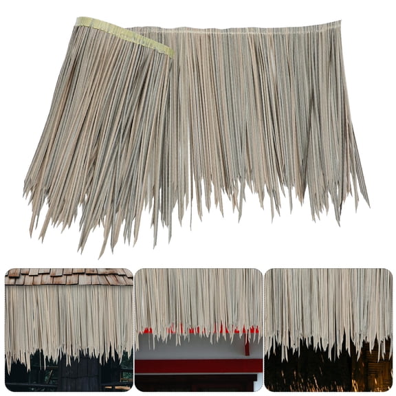 Luxshiny Garden Shade Roll with Realistic Thatch Roofing Look, and Low Maintenance Outdoor Covering