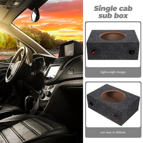 Luxshiny Single Cab 8 Inch Sub Box Sealed and Carpeted Speaker Enclosure for Powerful Bass