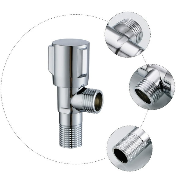 Luxshiny Sink Valve Shut Off Angle Stop Valve Copper for Toilet 1Pcs