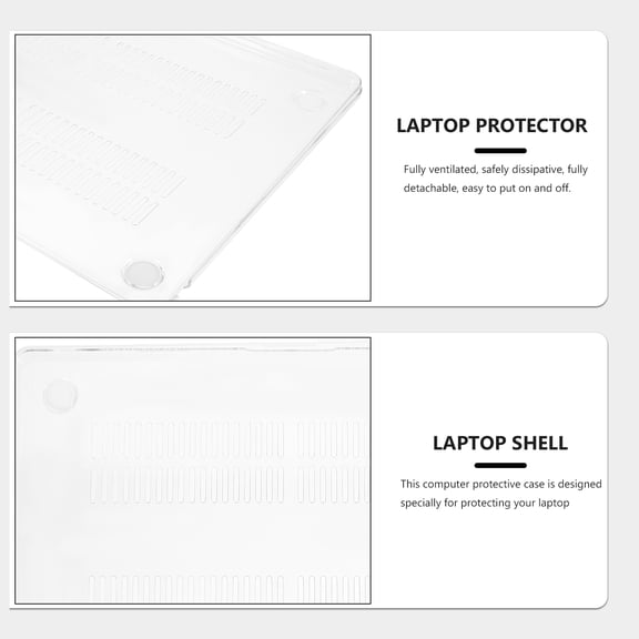 Luxshiny Slim Transparent Laptop Protective Shell Case for Home Laptop Skin Cover