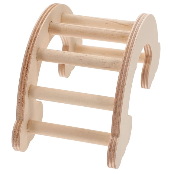 Luxshiny Small Animals Climbing Toy Wooden Climbing Toy Khaki Cage Decor 1Pack