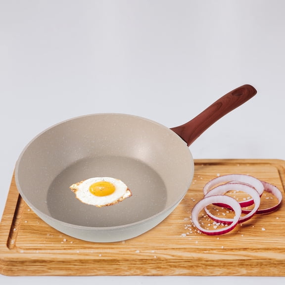 Luxshiny Small Pan for Eggs Nonstick Frying Pan Flat Bottom 1Pack Heat Resistant