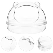 Luxshiny Hamster Bathroom Hamster Sand Bath Hideout Transparent Plastic Daily Use 1Set